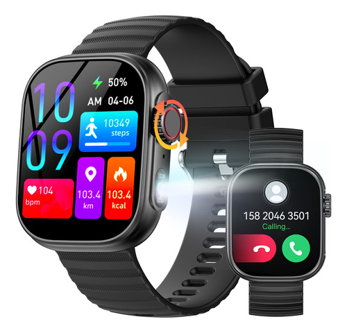 2.01 Relojes Inteligentes Con Linterna Smartwatch