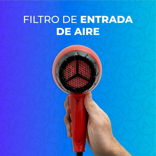 Imagen 6 de 10 de Secador De Pelo Profesional 2000w Con Difusor