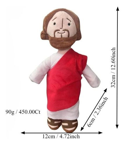 Boneca Clássica Religiosa De Cristo Salvador De 13 Polegadas