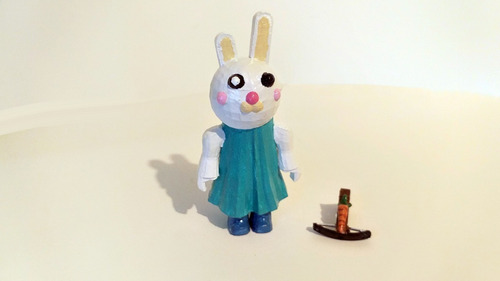 Bunny Piggy Roblox Figura Impresa 3d Pintada A Mano 11 Cm