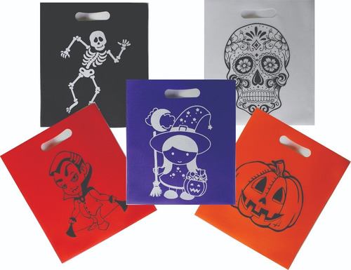 25 Bolsa Ecologica De 30*35 Para Halloween