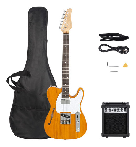 Ktaxon Guitarra Electrica Cuerpo Semihueco 39  Amplificador