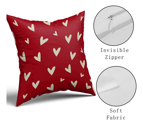 Cubiertas De Almohadas De Día De San Valentín 18x18 De 2 Red