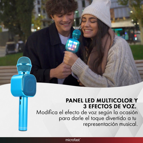 Imagen 5 de 10 de Micrófono Inalámbrico Karaoke Parlante Recargable Bluetooth