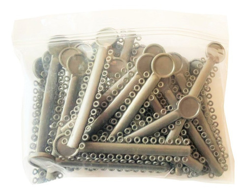 Módulos De Llave Usa De Colores Medianos 40 Piezas Color Plateado