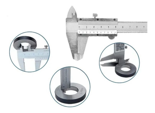 Kit 5 Paquímetro Plastico 6 Pol. (150mm) Starfer