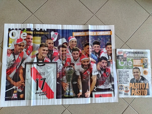 Diario Olé Con Póster River Campeón 4-0 Colón 2021