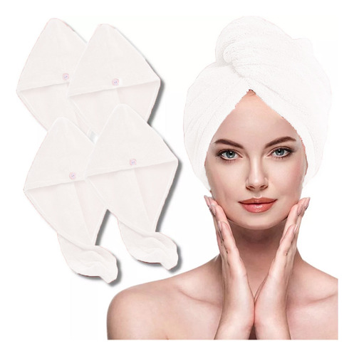 Toalla De Baño Con Cabeza De Toalla Para Secar El Cabello, 1