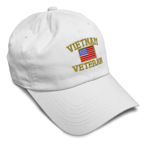 Gorra De Béisbol Suave Vietnam Veteran War B Bordado Bandera