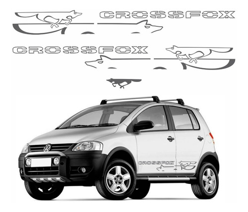 Kit Adesivos Para Volkswagen Crossfox 2008/09 17312 Cor GRAFITE