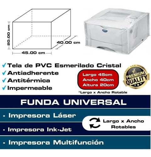 Funda Universal Para Impresora 45x40x20 Cm Para Toda Marca