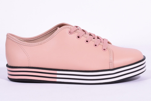 Zapatilla Molekinha Color Rosa Con Cordones Para Niña 