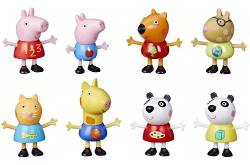 Peppa Pig Set 8 Figuras Peppa Pig Y Sus Amigos Original Nuev