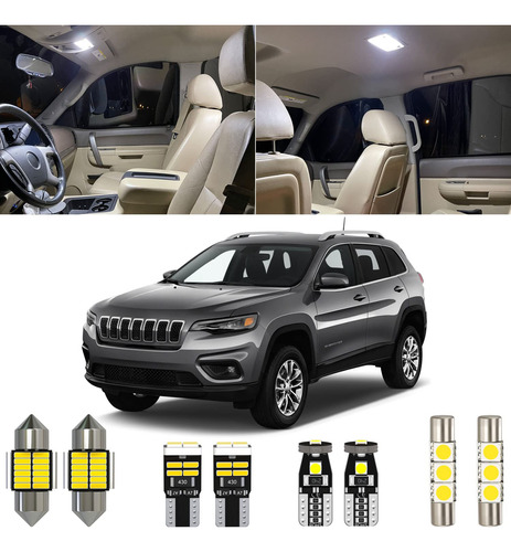 13 Pieza 6000 K Luz Led Blanca Cherokee Para Jeep Kl