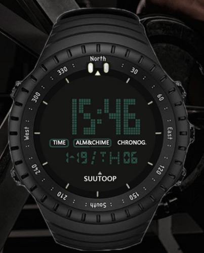 Relógio Masculino Militar Suutoop Led Digital Preto