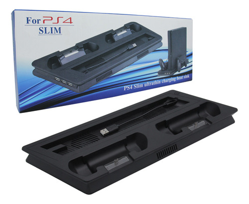 Base Suporte Cooler Carregador Usb Para Playstation Ps4 Slim
