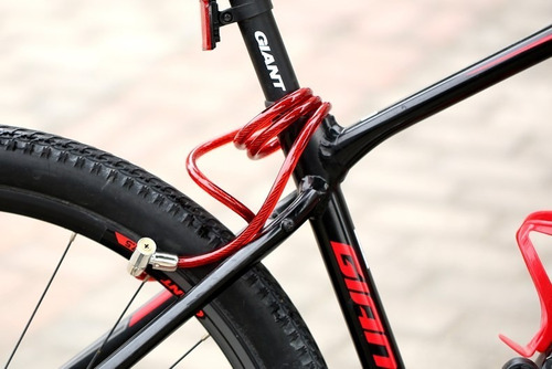 Imagen 10 de 10 de Linga Cadena Bicicleta Candado Traba 100 Cm 24 Mm Codificada