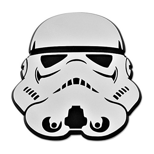 Emblema Cromado Casco De Piloto Stormtrooper - 3  X 3.2...