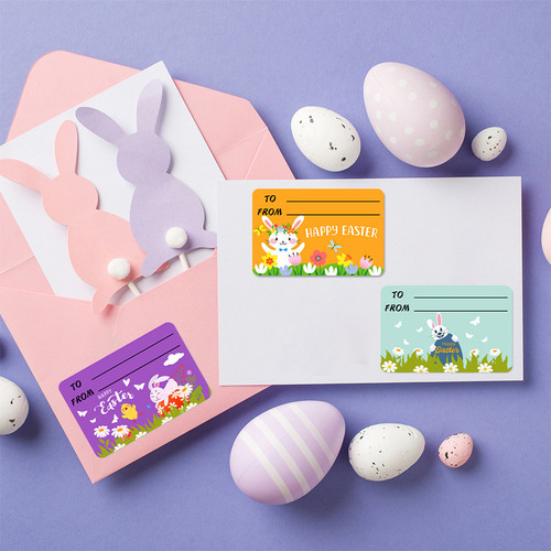 Etiquetas Adhesivas Con Nombre De Pascua, 80 Unidades, Para