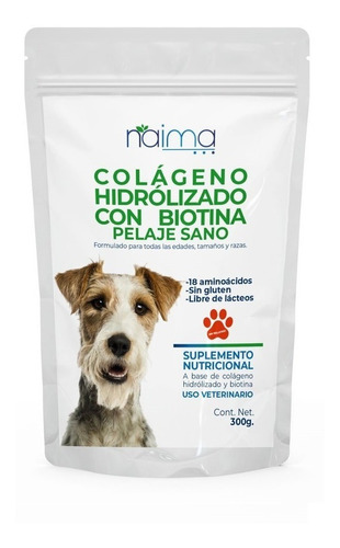 Colágeno Hidrolizado Con Biotina Para Perros 300 G