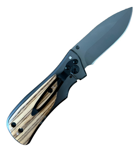 Navaja De Monte Mango De Madera Acero Inox 8583