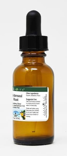 Terravita Extracto Glicerito Goldenseal Sabor Fresa 1oz
