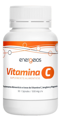 Vitamina C Jengibre Y Magnesio 90 Caps De 500 Mg Sabor Sin sabor