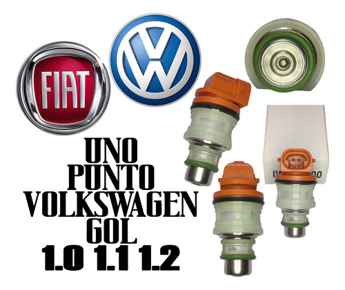 Inyector Gasolina Fiat Punto Uno Vw Gol 93-03 1.0 1.1 .1.2 L