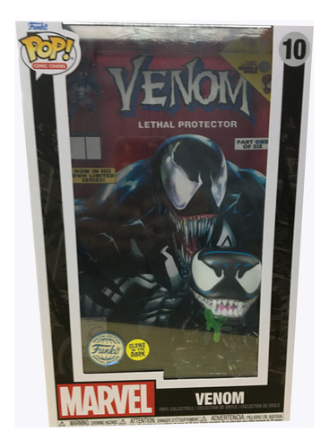 Funko Pop Cómic Cover Marvel Venom Exclusivo Gitd