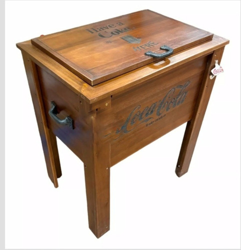 Hielera Coca Cola En Madera En Madera Leigh Country 56 Lts