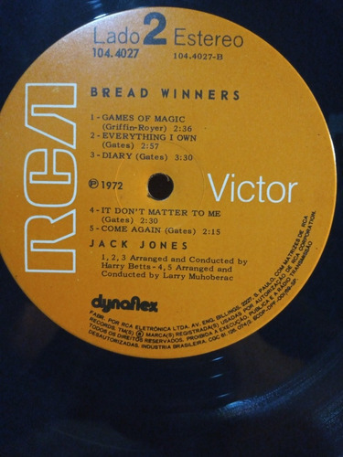 Lp Jack Jones - Bread Winners