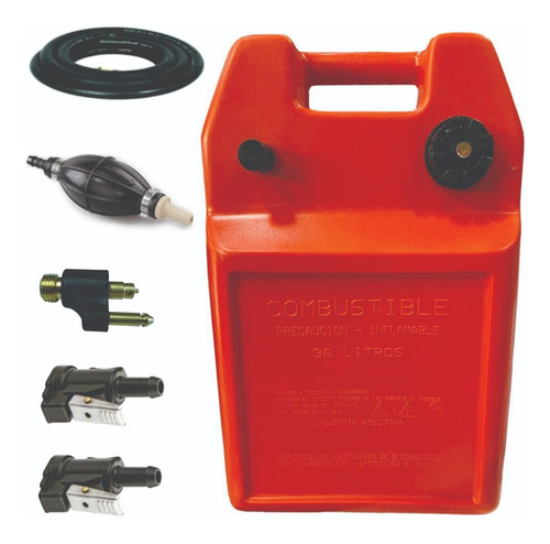 Kit Tanque Combustible 36 Lts + Conectores + Pera - Premium!