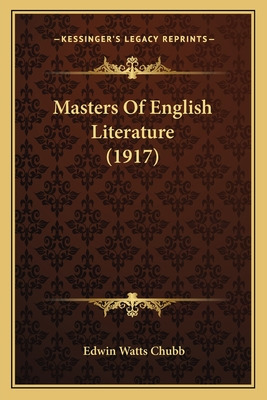 Libro Masters Of English Literature (1917) - Chubb, Edwin...