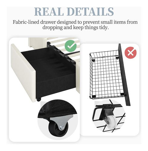 Base Cama Matrimonial Moderno C/ Cabecera Hogar Usb Crema