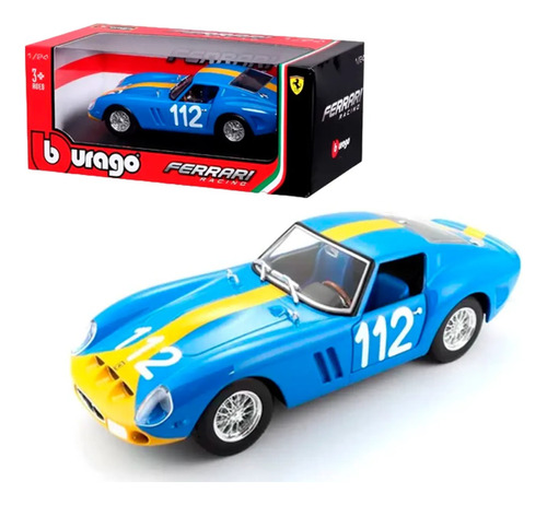  Bburago 1:24 Ferrari Racing - 250 Gto Azul Febo