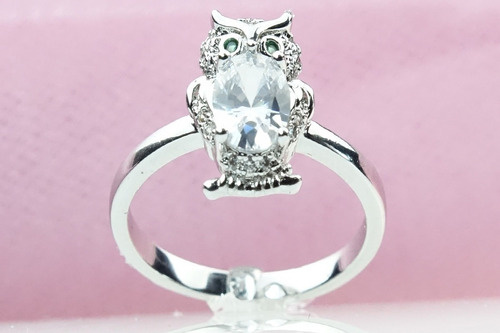 Imagen 5 de 10 de Anillo Búho Lechuza Regalo Mama Amiga Mujer Oro Plata .925