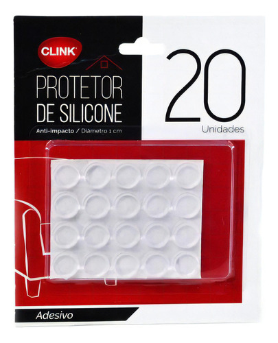 Protetor De Silicone Redondo 20pçs Pingo 1cm Anti-impacto