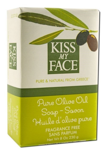 Kiss My Face Jabon Bar Aceite De Oliva 8 onzas (235ml) (2 