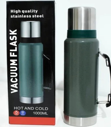 Termo Pico Cebador Doble Capa Acero 1 L Vacum Flask