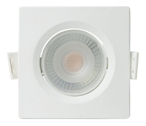 Imagem 5 de 9 de Kit 10 Spot Led 3w Quadrado Embutir Branco Frio Gesso Sanca