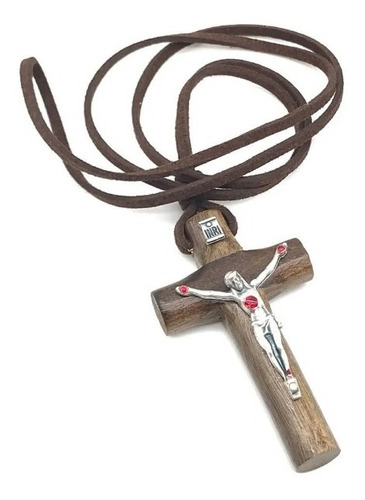 Colar Crucifixo C/ Chagas De Cristo Em Imbuia Lançamento