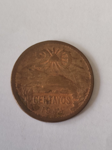 Moneda De 20 Centavos De 1944 
