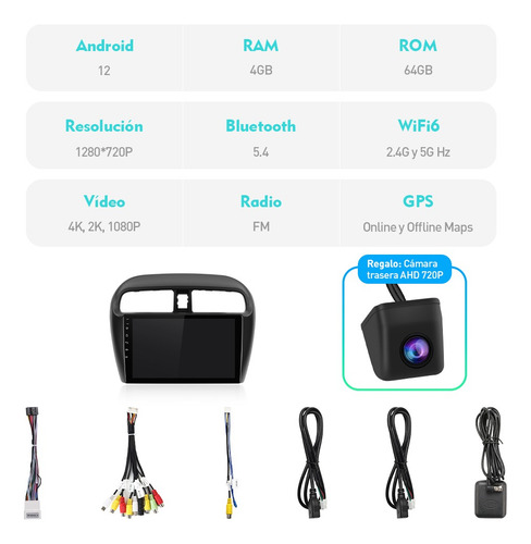 Estéreo 4+64g 4k Para Chevrolet S10 Pro Max 2021-2024 Wifi6