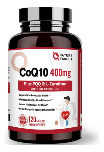 Nature Target Coq10-400 Mg Con Pqq L-carnitina Y Omega-3, Co