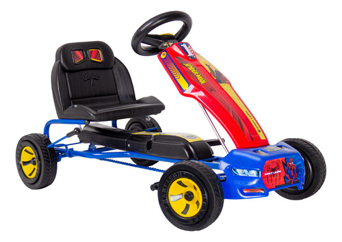Vehículo A Pedal Auto/camioneta Go Kart León Spiderman Azul
