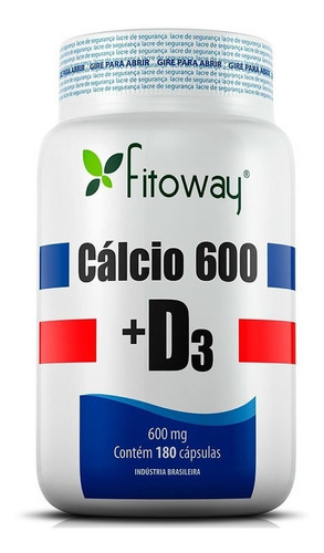 Cálcio 600 Com Vitamina D3 - Fitoway - 4x180 Cápsulas