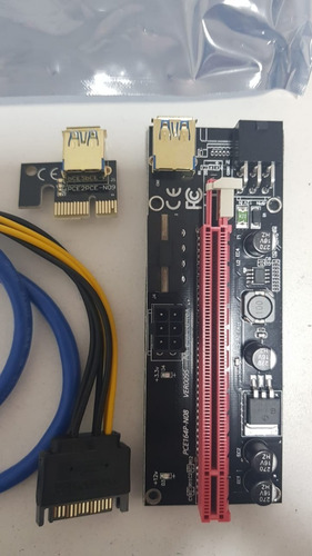 Imagen 5 de 8 de Riser Ver 009s Pcie 6pin 16x Btc Mineria Express Usb