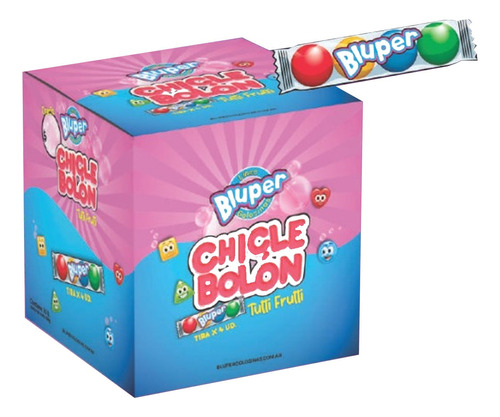 Bluper Chicle Bolon Tutti Frutti X 30 Tiras - Cioccolato