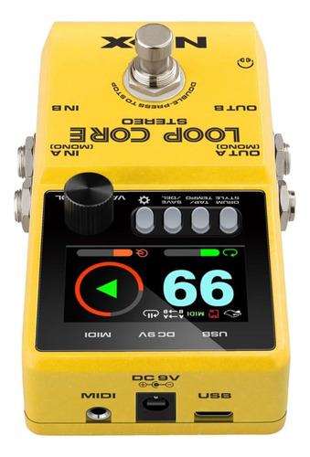 Pedal Looper Estéreo De Nux Loop Core, Tiempo De Grabación 6