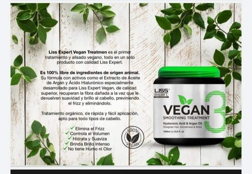 Imagen 4 de 5 de Alisado Vegano 1 Kg Sin Formol Autorizado Anmat Liss Expert